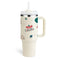 oz insulated tumbler with straw | stainless steel vacuum insulation | large capacity coffee mug | ultrasonic cleaning