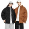 deerskin velvet jacket | quilted windproof coat | loose fit winter jacket | ultrasonic cleaning