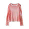 breathable cotton fabric | striped long sleeve shirt | minimalist womens top | energy saving