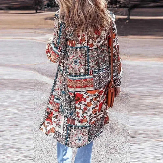 Printed Beach Cardigan Long Sleeve Top LC2542146 Color - complete package contents