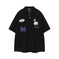 Waffle Knit Cartoon Polo — Couple Matching Short Sleeve Shirt
