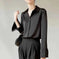 vintage satin button down shirt | oversized checkered blouse | lightweight satin shirt | energy saving
