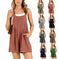 adjustable strap overalls | loose fit short jumpsuit | cotton blend romper | energy saving