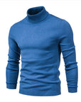 Men's Solid Color Slim Pullover Turtleneck Sweater Winter Casual Tops Clothing Meifu Market