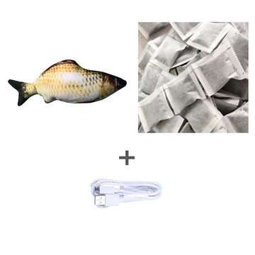 Electric Fish Cat Toy - Jumping Simulation Interactive USB Rechargeable