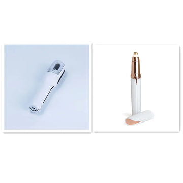 Electric Eyebrow Trimmer - Painless Flawless Brows Hair Remover with LED Light