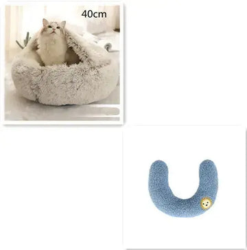 2 In 1 Dog And Cat Bed Pet Winter Bed Round Plush Warm Bed House Soft Long Plush Pets Bed Pet Products Meifu Market