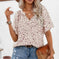 plus size printed shirts | polyester spandex blend | short sleeve stand collar | energy saving