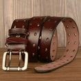 double pin buckle belt | genuine leather belt for men | adjustable casual belt | ultrasonic cleaning