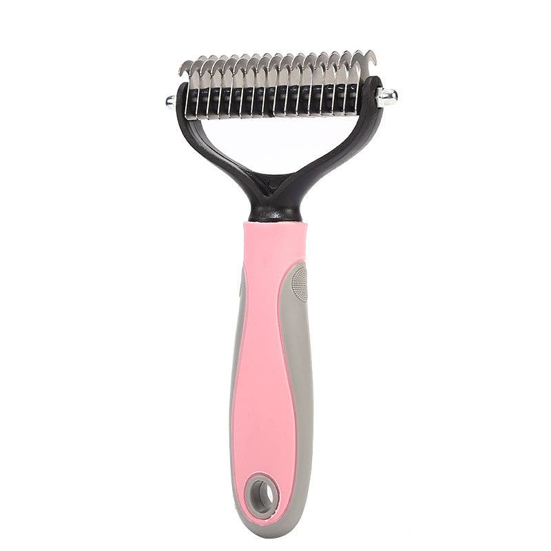 Stainless Double-sided Pet Brush Hair Removal Comb Grooming Dematting Dog Grooming Shedding Tools Meifu Market