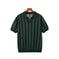 Striped Jacquard Knit Polo – Men's Regular Fit Summer Shirt