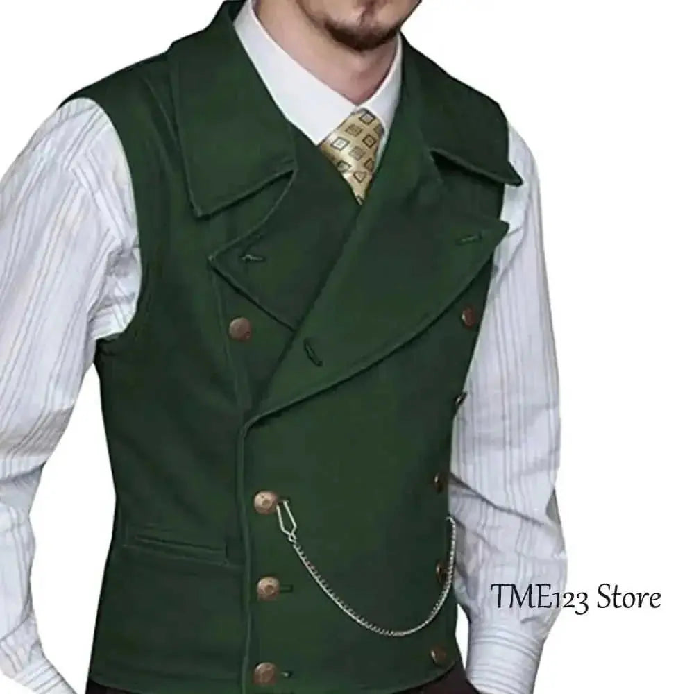 victorian double-breasted vest | woolen suit vest for men | 100 wool waistcoat | energy saving