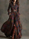 French Retro Plaid Dress - Plus Size Belted Waist Irregular Hem Dress Meifu Market