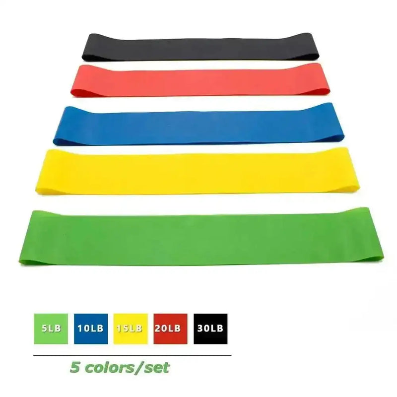 heavy-duty latex resistance bands | 5-level resistance set | home gym strength training | energy saving