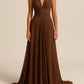 brown halter maxi dress | halter back maxi dress | long halter neck dress | energy saving