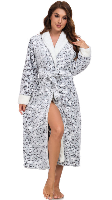 RONGTAI Ladies Long Fleece Bathrobe Meifu Market