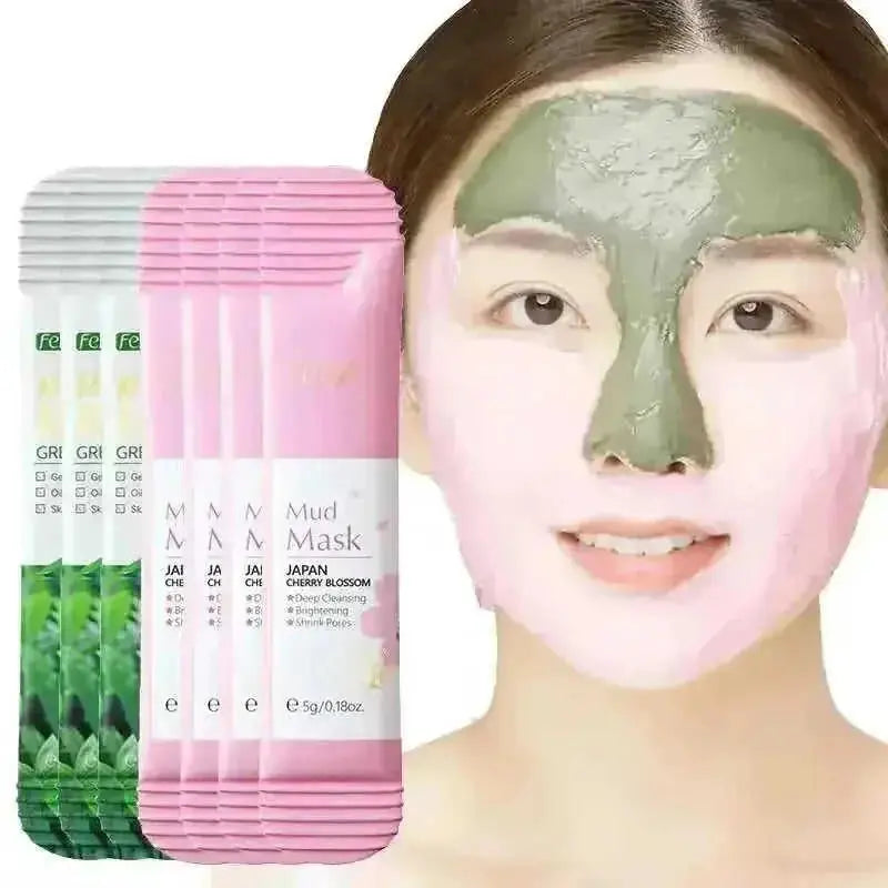 japan pink clay mask for face | deep cleansing facial mask | moisturizing clay mask for dry skin | ultrasonic cleaning