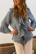 Fashion V-neck Ruffled Sleeve Ruffled Loose Casual Meifu Market