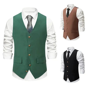 Autumn And Winter Suit Vest Man Retro European Single-breasted Casual Meifu Market