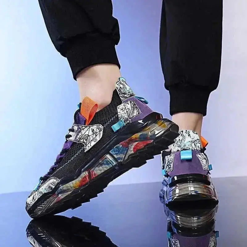 Breathable And Comfortable Flying Woven Men's Dad Shoes - Meifu Market