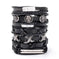 genuine leather bracelet | adjustable woven bracelet | multi-layer charm bracelet | energy saving