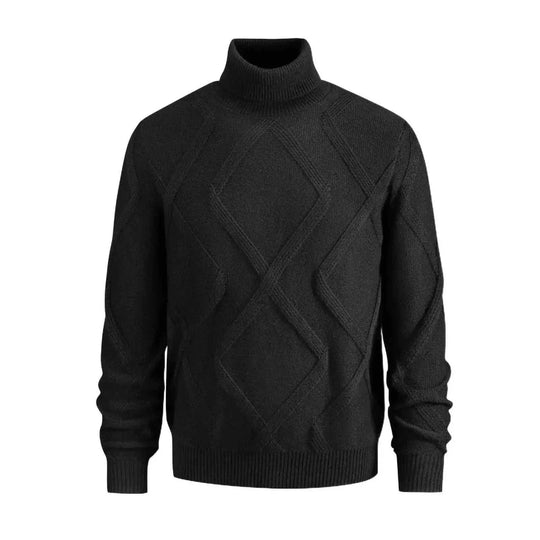 slim-fit turtleneck sweater | merino wool turtleneck | thermal knit sweater | energy saving