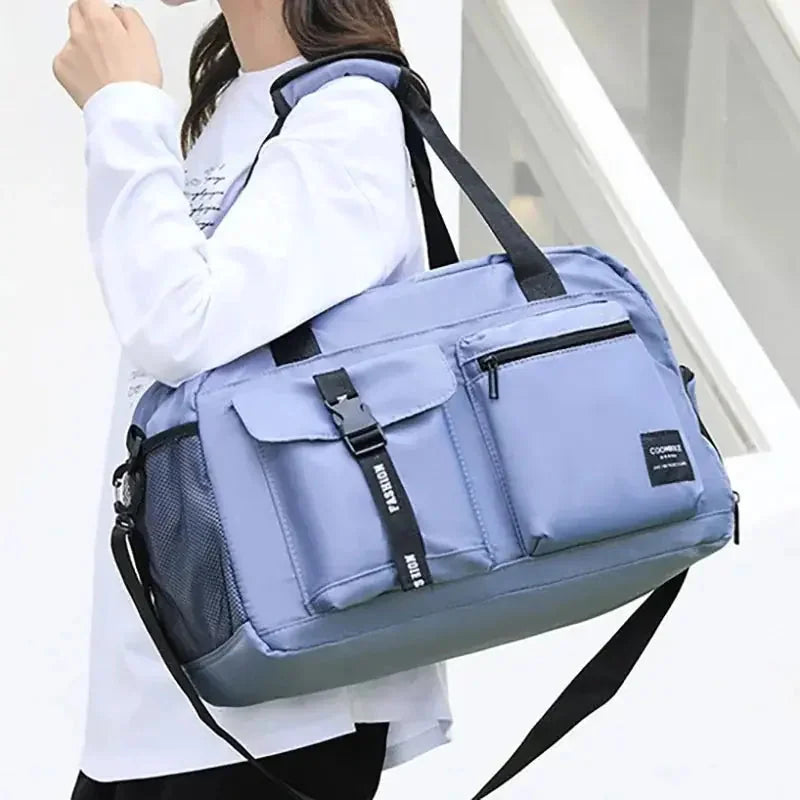 large waterproof gym bag | womens swim bag with wet pocket | yoga duffel bag for travel | ultrasonic cleaning