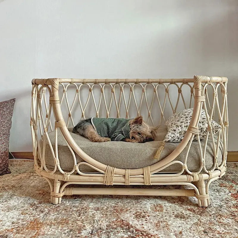 Pet Bed Handmade Rattan Woven Pet Bed Sofa For Dogs Meifu Market