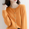 Women's Knitted Cardigan Sweater - Solid Color Loose Fit Button Front Coat Meifu Market