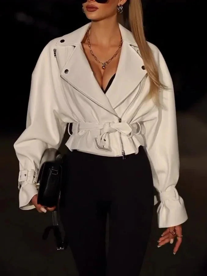 genuine leather jacket | cropped biker jacket | womens leather jacket | ultrasonic cleaning