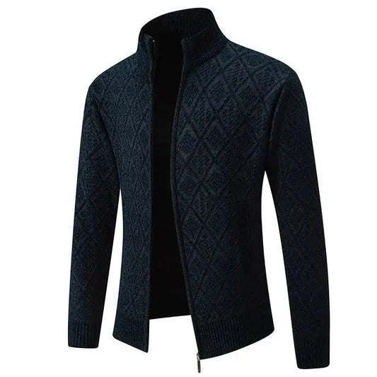 Korean Autumn And Winter Trendy Casual Fashion Stand-up Collar Cardigan Coat Men