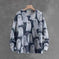Mens 3D Crew Neck Sweatshirt With Bold Needle Digital Print S - main product image