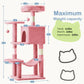 44 Inch Cat Tree Tower, Multi-Cat Climbing Tower With, Natural Sisal Scratching Posts, Extended Platform, Hammock Meifu Market