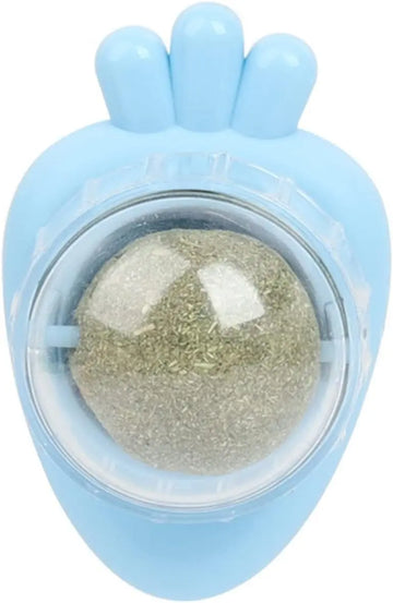 Catnip Wall Toy - Carrot Shape Self-Adhesive Cat Teeth Cleaning Ball