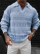 lightweight cotton knitwear | breathable hollow knit fabric | stretchable v-neck sweater | ultrasonic cleaning