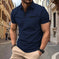 Plaid Jacquard Polo — Loose Fit Slit-Hem Shirt for Active Days