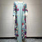rhinestone print maxi dress | long sleeve positioning print robe | polyester chiffon muslim dress | energy saving