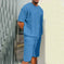 lightweight linen suit set | breathable summer clothing | loose fit men outfit | ultrasonic cleaning