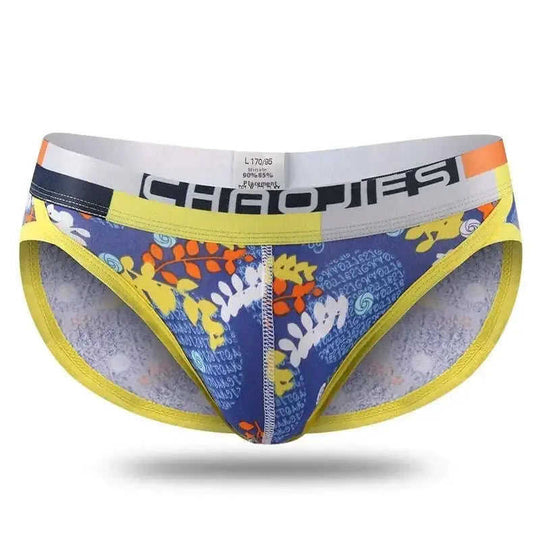 Men's Cotton Triangle Briefs - Floral Print Breathable Underwear Meifu Market