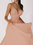 sexy v-neck suspender dress | summer a-line maxi dress | womens long formal dress | energy saving