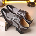 Imitation Houndstooth Men's Shoes Casual Leather Shoes Meifu Market
