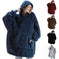 double-sided fleece hoodie | oversized pocket sweatshirt | wearable blanket hoodie | energy saving