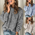 Winter Polka Dot Pullover Knitted Sweater Fashion Solid Color Loose Long Sleeve Top Women's Clothing Meifu Market