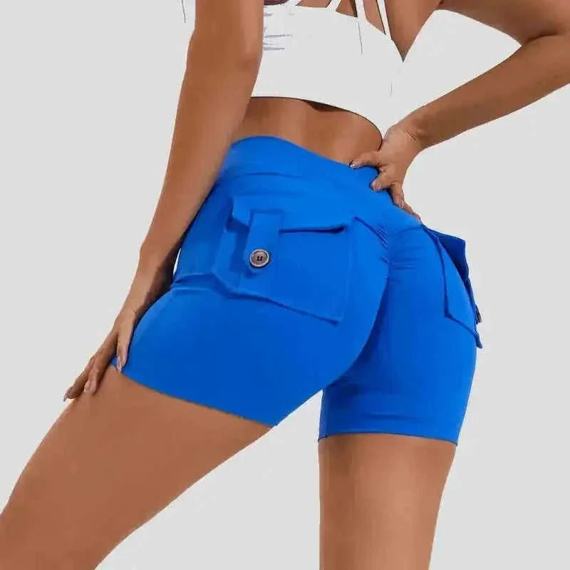 high-waisted compression shorts | quick-dry nylon fabric | 4-way stretch material | ultrasonic cleaning