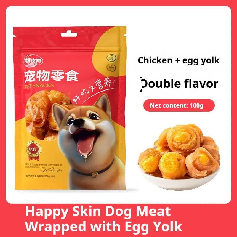 Dog Snack Egg Yolk Satisfy The Appetite Chicken Duck Meat Small Molar Training Reward Food Meifu Market