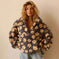 Winter Flowers Lambskin Sweatshirt With Big Pocket Casual Loose Zip-up Lapel Pullover Top Women's Clothing Meifu Market