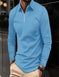 Buckle European And American Men's Daily Casual Polo Collar Long Sleeve Polo Wear - Meifu Market