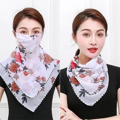 silk sunscreen scarf | uv protection neck scarf | lightweight travel scarf | ultrasonic cleaning