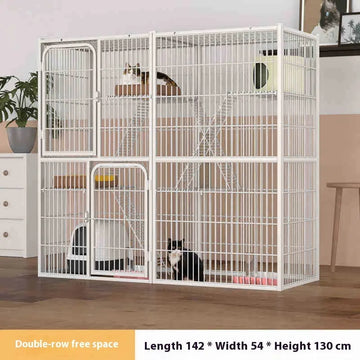Cat Cage Indoor Home Cat Villa Super Large Free Space Cattery Exclusive For Cats Cat Nest Three-layer Double Layer Cat House Meifu Market