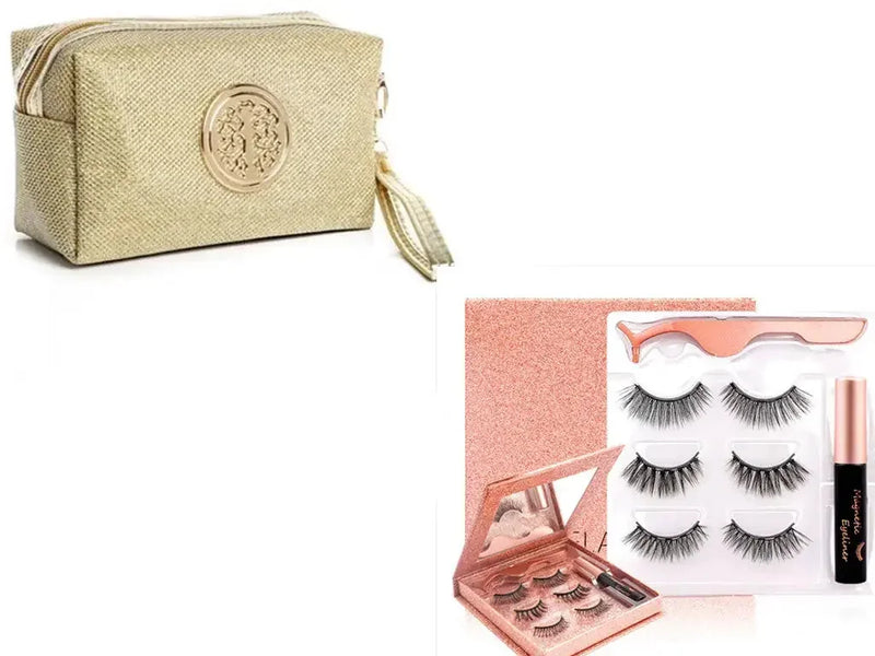 magnetic eyeliner kit | waterproof false lashes | no glue eyelash set | ultrasonic cleaning